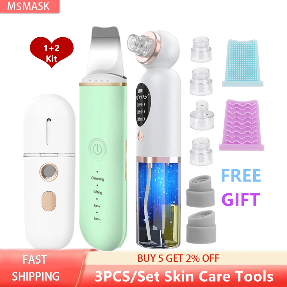 

Аппарат MSMASK ультразвуковой для чистки кожи лица, устройство с небольшим количеством пузырей Для удаления черных точек, очищение пор и спрей...
