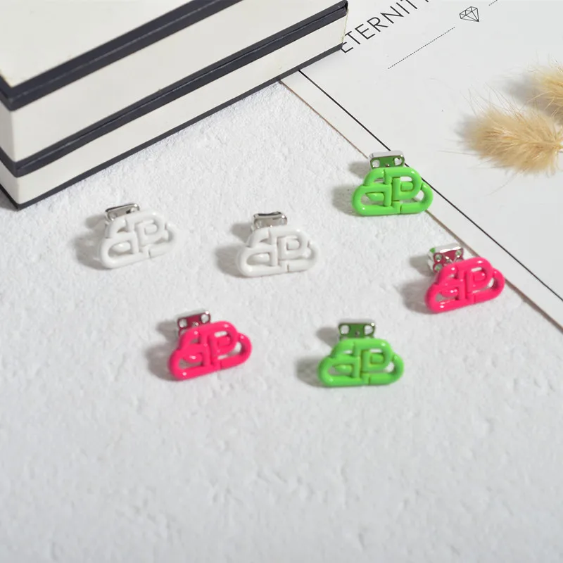 

European and American Fashion Colored Drip Glaze Alphabet Letter Earrings