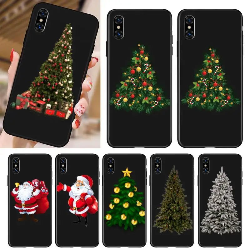

Christmas Snowflake Christmas Tree Phone Case For Iphone 5 5s se 6 6s 7 8 11 12 X Xs Xr Pro Plus Max Mini