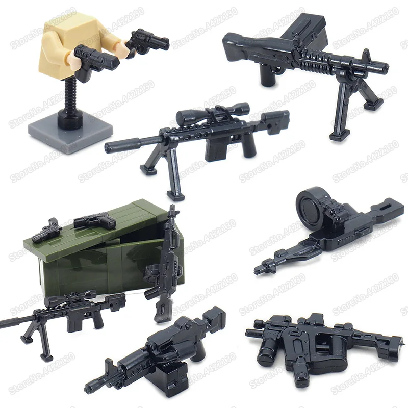 Фигурки Книги об оружии строительные блоки военные собрать боеприпасов модель