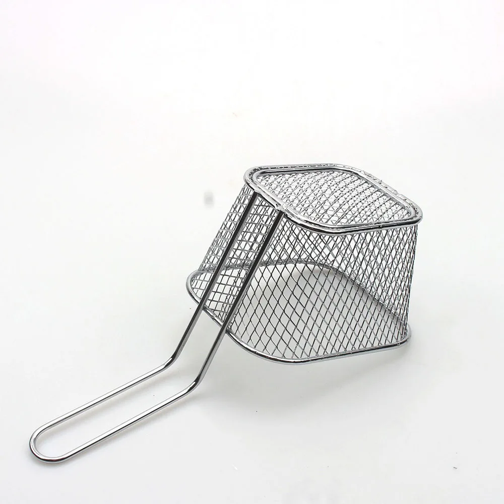 

Square French Fries Deep Frying Basket Metal Food Filter Colander Cooking Tool Frying Basket Metal Food Filter Colander Cooking
