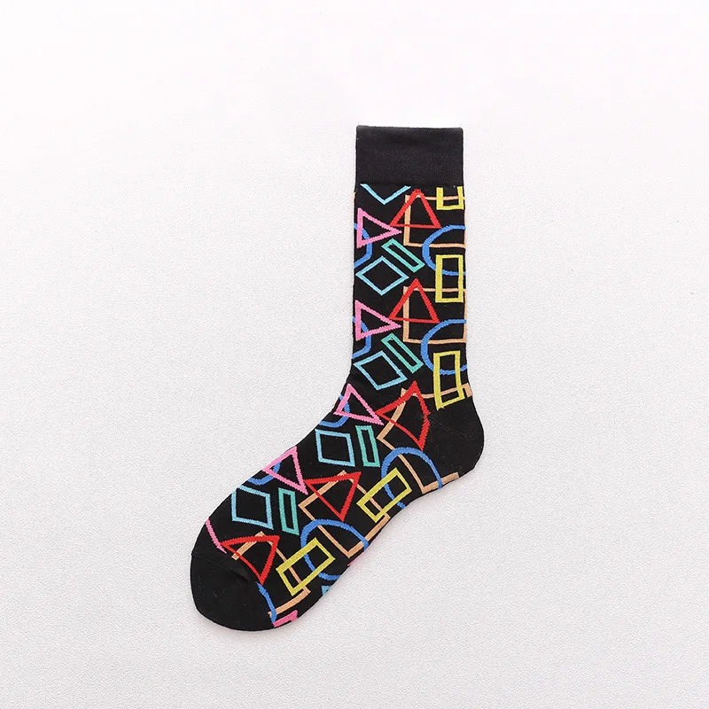 Скейтборд Chaussette Homme, Модные цветные женские носки с язычком, в европейском и американском стиле, в стиле хип-хоп, забавные носки Meias, Size36-42 - Цвет: 27