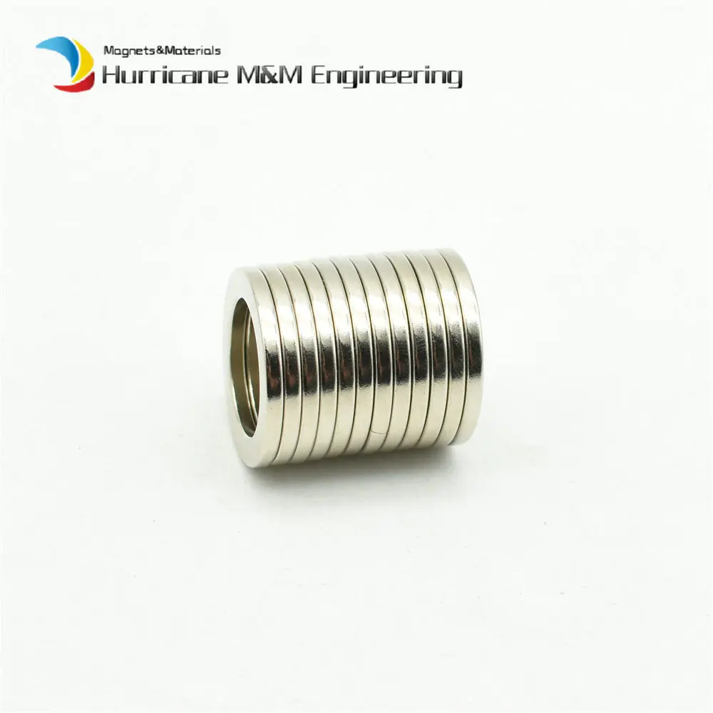 NdFeB Magnet Ring OD 22x15x2mm thick Strong Neodymium Permanent Magnets Rare Earth Magnets for Industrial Use 12pcs