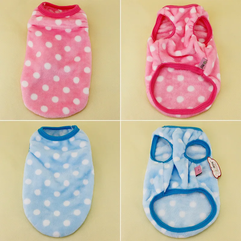 

Fleece Pet Dog Clothes for Small Dog Autumn Winter Warm Thickened Dog Vest Shirt Puppy Cat Coat