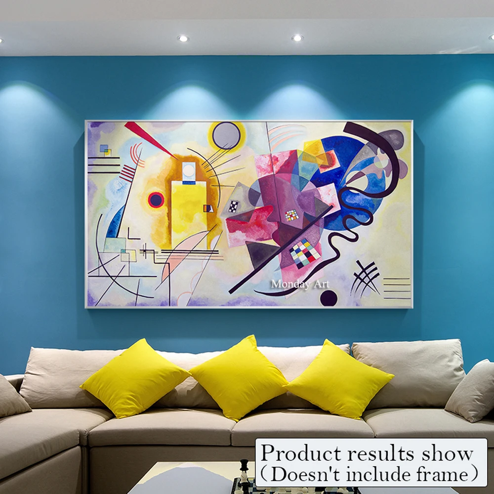 

100% Hand Painted Wassily Kandinsky Abstract Canvas Art Paintings Posters Famous Artwork Reproductions Wall Pictures Home Decor