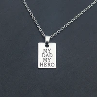 hot sale fathers day gifts my dad my hero pendant necklace chains father daddy jewelry
