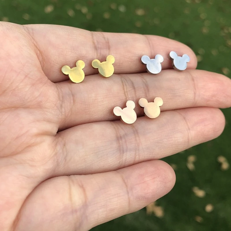 Великолепная сказка милые Мышь Серьги гвоздики Модные украшения Новинка 2017 года