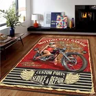 Мотоциклетные коврики в стиле ретро для гостиной, винтажные моторные коврики, мягкие напольные коврики для спальни, ванной, кухни, дверной коврик, Прямая поставка