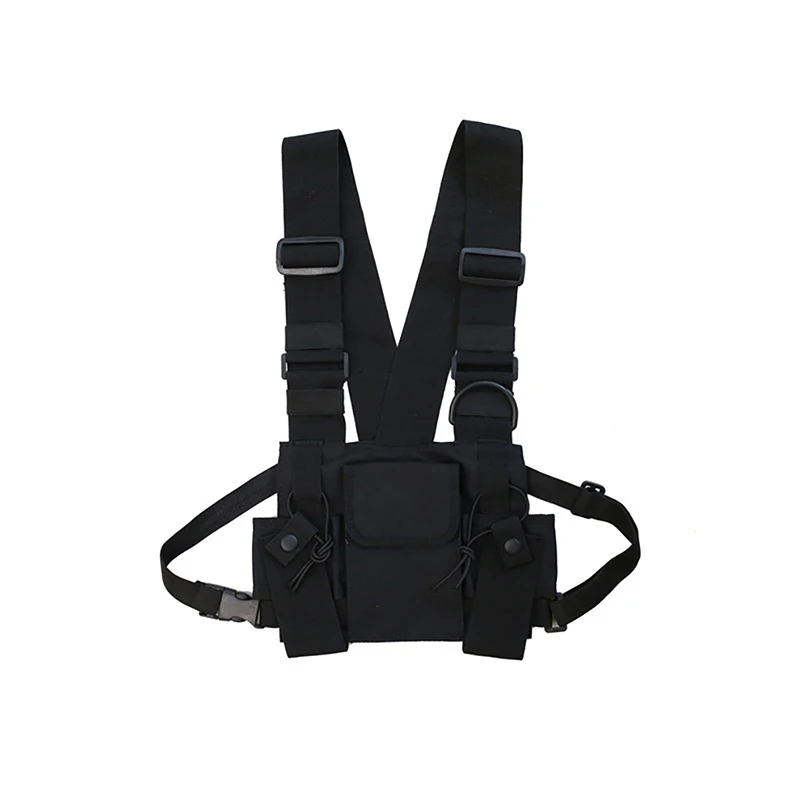 

Tactical Vest Nylon military Vest chest rig Pack Pouch Holster Tactical Harness walkie talkie radio Waist Pack for Two Way Radio