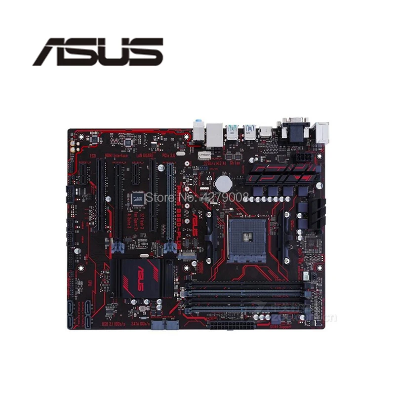 Для ASUS PRIME B350 PLUS оригинальная материнская плата гнездо AM4 DDR4 рабочего
