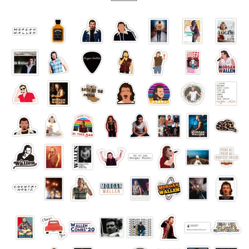 

10/30/50/100Pcs New Morgan Warren For Snowboard Laptop Luggage Fridge Car- Styling Vinyl Decal Home Decor Stickers