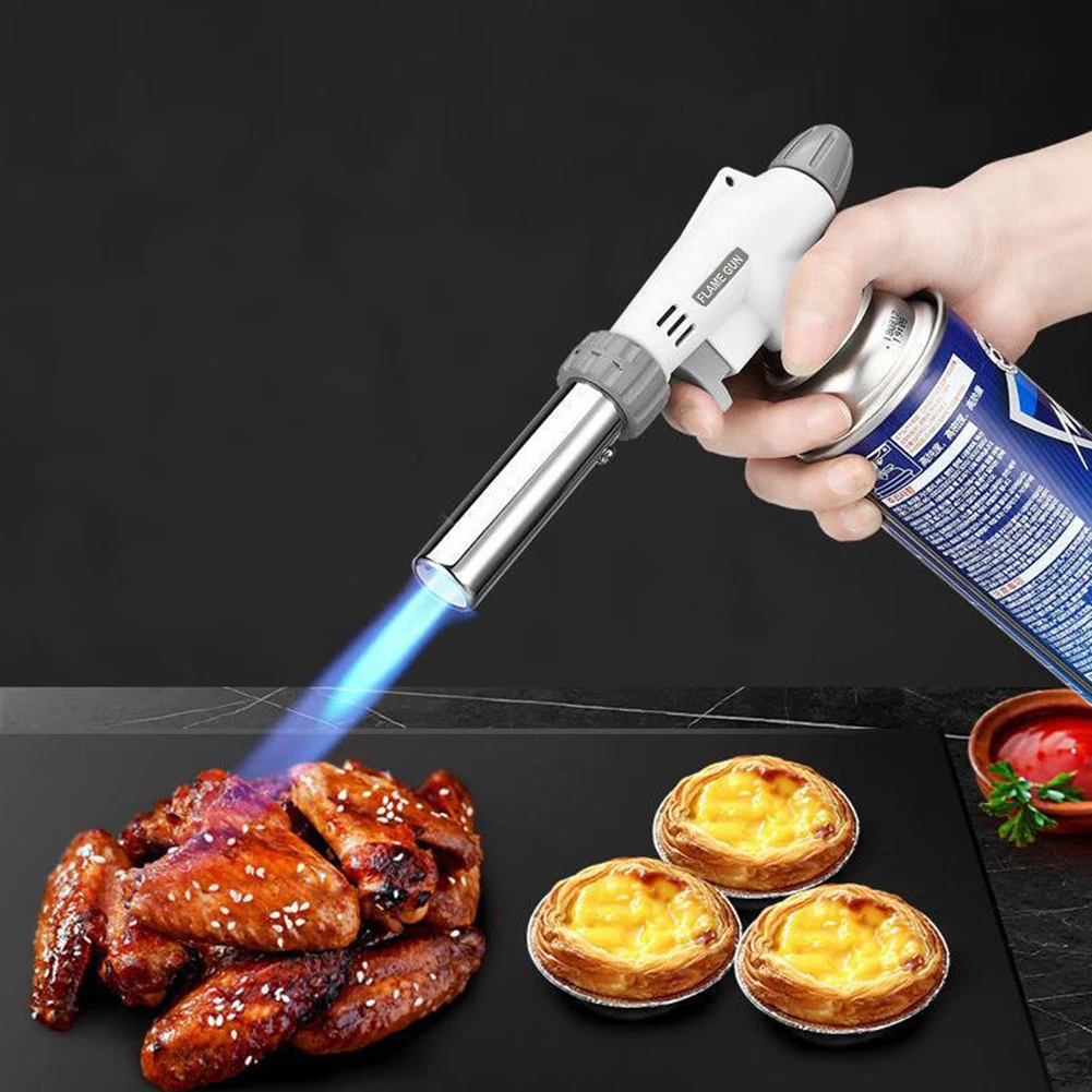 

Welding Butane Gas Torch Gun Flamethrower Barbecue Flame Torch Nozzle Ignition Lighter for Camping Cooking BBQ Soldering Tool