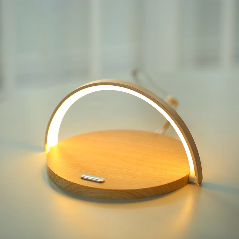 

10W Fast Qi Wireless Charger Table Night Lamp For iPhone 8Plus X XR XS Mobile Phone Charging Holder Night Light Pad Phone Stand