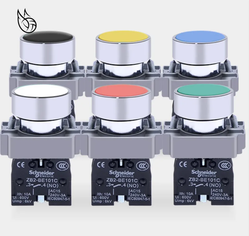 

22mm Momentary Push Button Switch 600V 10A XB2-BA31 XB2-BA42 XB2-BA51 XB2-BA61 XB2-BA21 NO NC