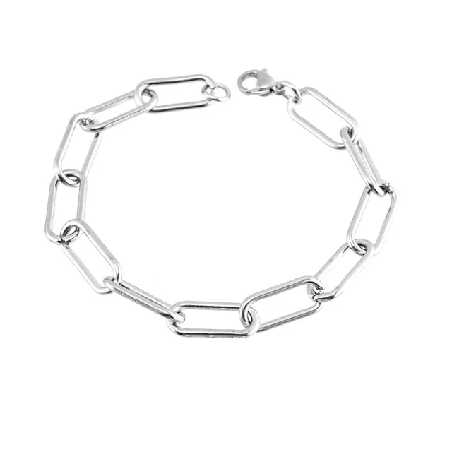 silver Серебряный/золотой браслет из нержавеющей стали медаль Святого Бенедикта для женщин и мужчин металлический Сан Бенито металлический замок цепи браслеты в богемном стиле - Окраска металла: silver