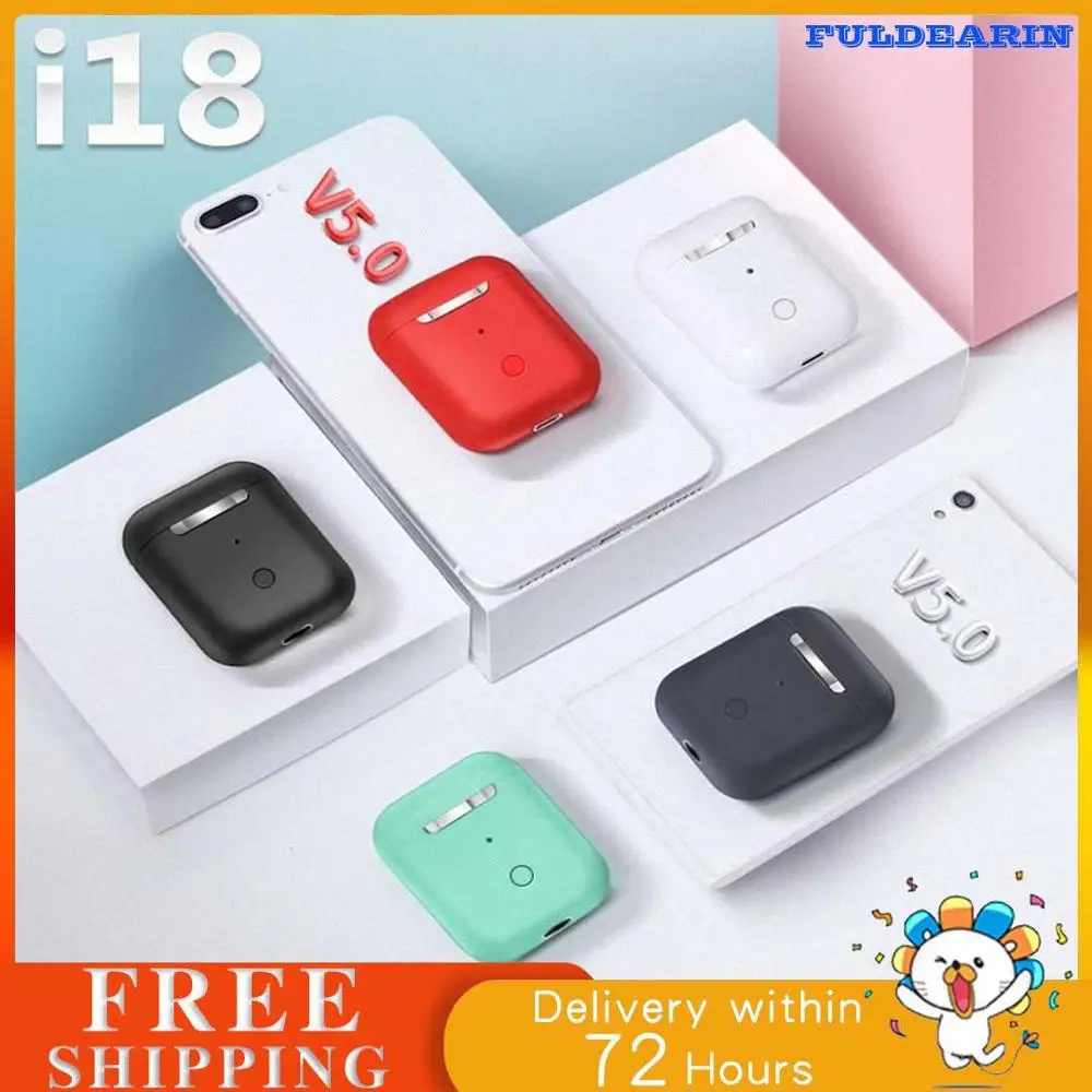 2019 Оригинал i18 TWS Bluetooth 5 0 беспроводные 3D басовые наушники для xiaomi all cell PK i20 i10 i12 i21 tws