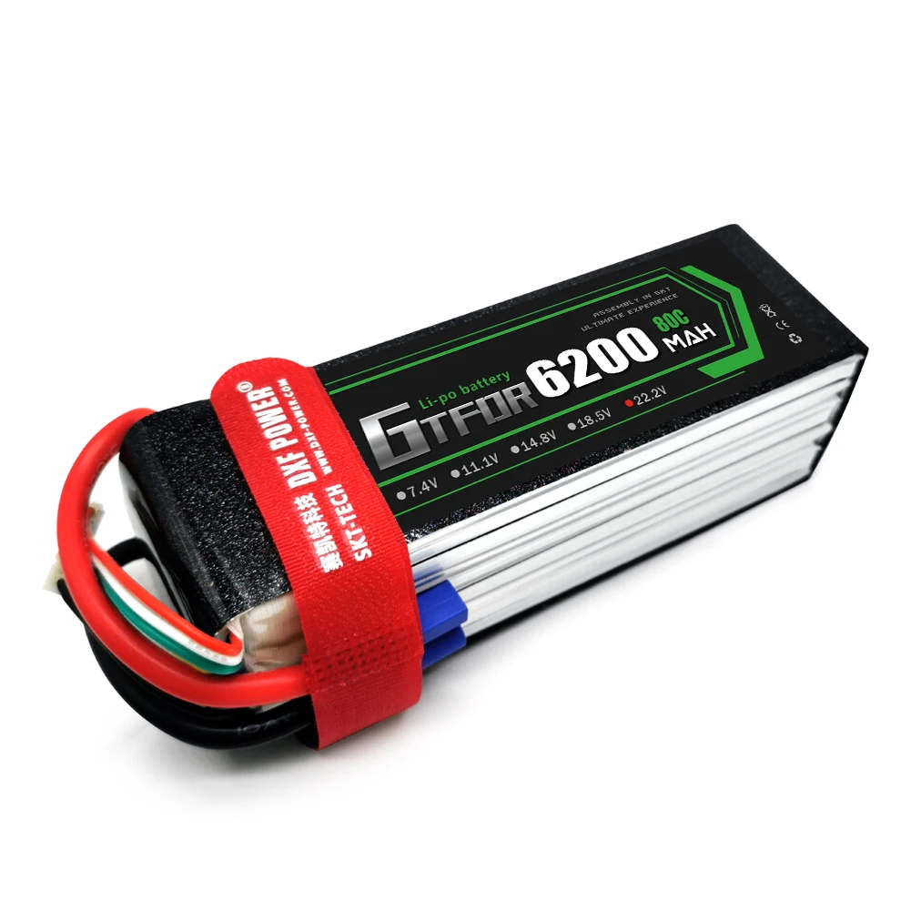 GTFDR-bater&iacute;a Lipo 6S 22,2 V 6200mah 80C-160C 6S XT60 T Deans XT90 EC5 para Dron FPV, avi&oacute;n, coche, cami&oacute;n, barco, piezas de RC-4