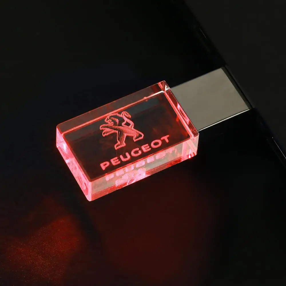 JASTER Peugeot crystal metal USB флешка Флешка 4 ГБ 8 16 32 64 Гб 128 Внешняя карта памяти u диск|USB