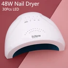 Лампа Sun One УФLED профессиональная для сушки гель-лака, светильник Шилка для ногтей с датчиком движения и отверждением геля, 48 Вт