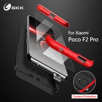 gkk 360 full protection case for xiaomi pocophone f1 x2 f2 pro with glass hard cover for xiaomi poco x3 nfc m3 f3 pro case shell
