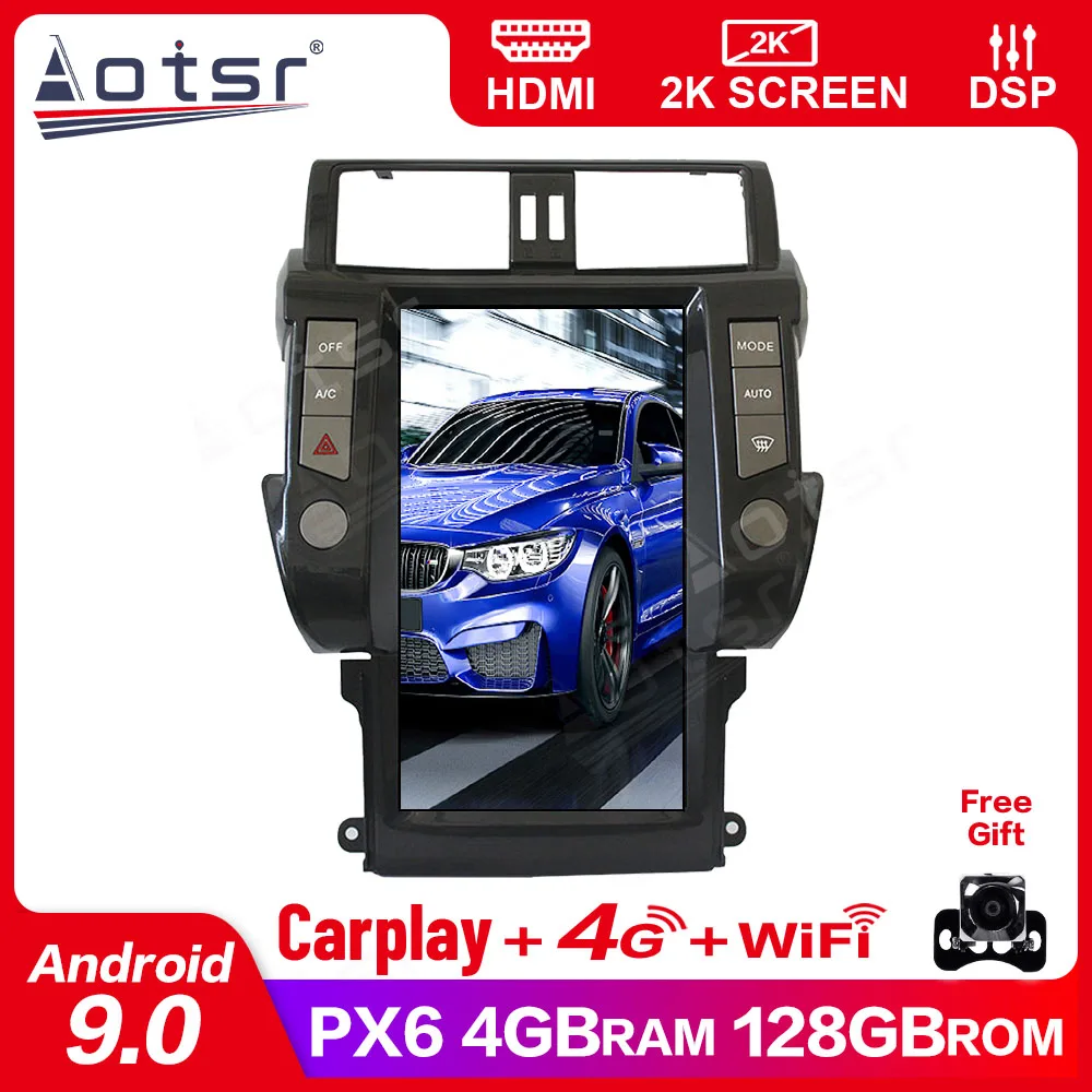 

Android 9.0 4GB+128GB Carplay DSP For Toyota Land Cruiser Prado 150 2014-2017 Tesla Radio Car Multimedia Player GPS Navigation