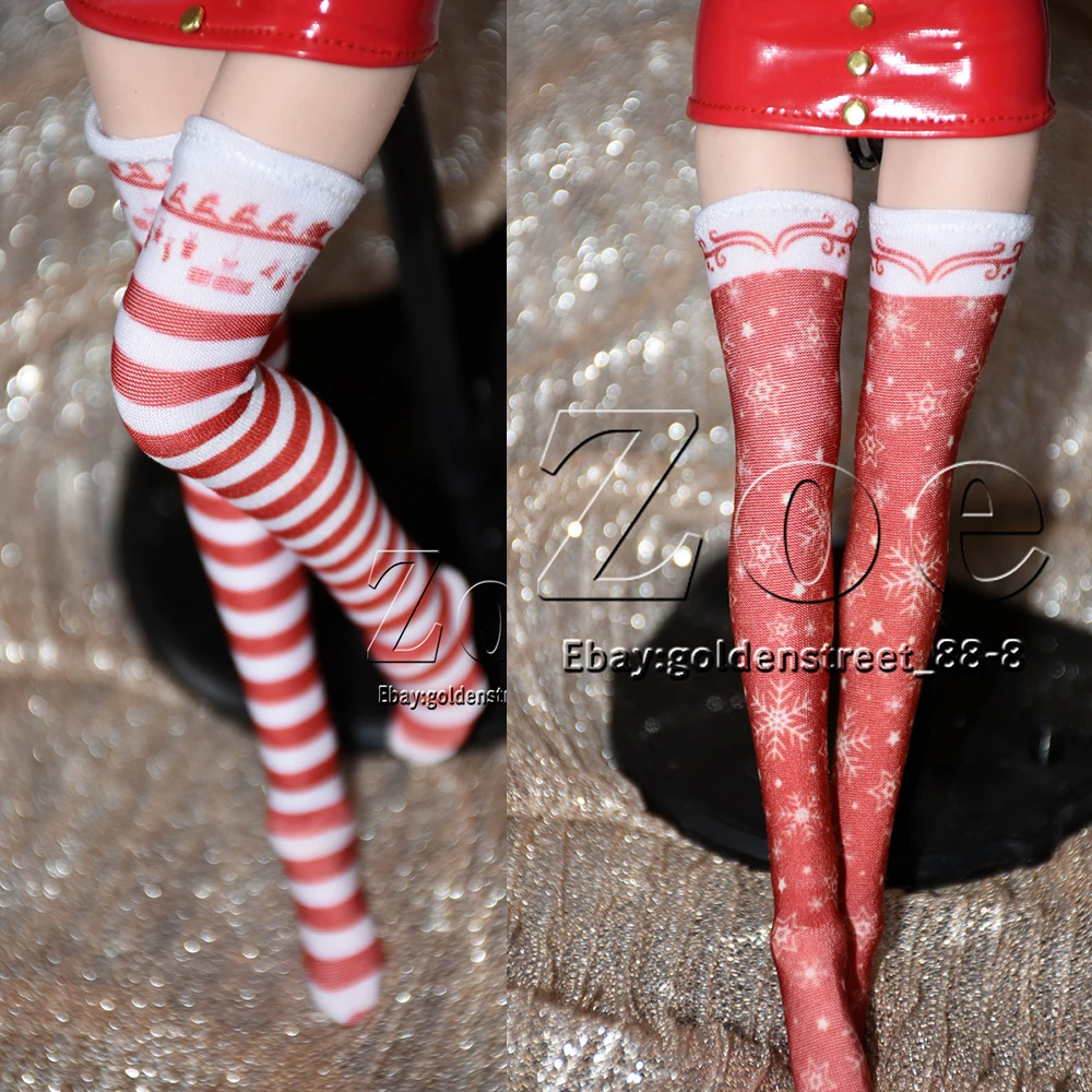 

В наличии 1/6 женский Рождество высокое аксессуары для чулок Подходит 12 дюймов TBl рисунок средства ухода за кожей