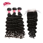 Пряди бразильских натуральных волнистых волос с застежкой, предварительно выщипанная линия волос, пупряди волос Ali Queen с застежкой на шнуровке, волосы Реми