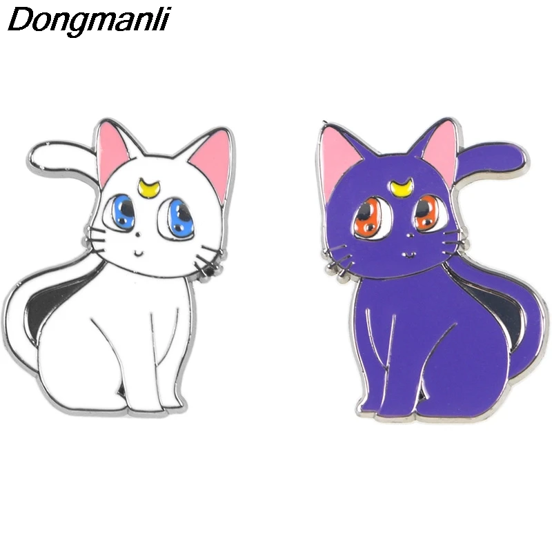 P4212 Dongmanli аниме мультфильм Милая луна кошки металлическая брошь заколки рюкзак с