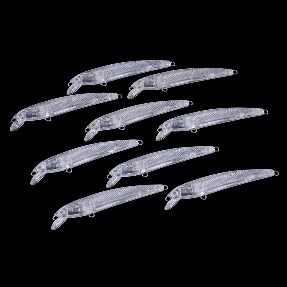 

300pcs Blank Lure Fishing Bait 3.3G 7.5CM Unpainted DIY Fishing Lures Fake Minnow Fishing Wobbler Lures Crankbait