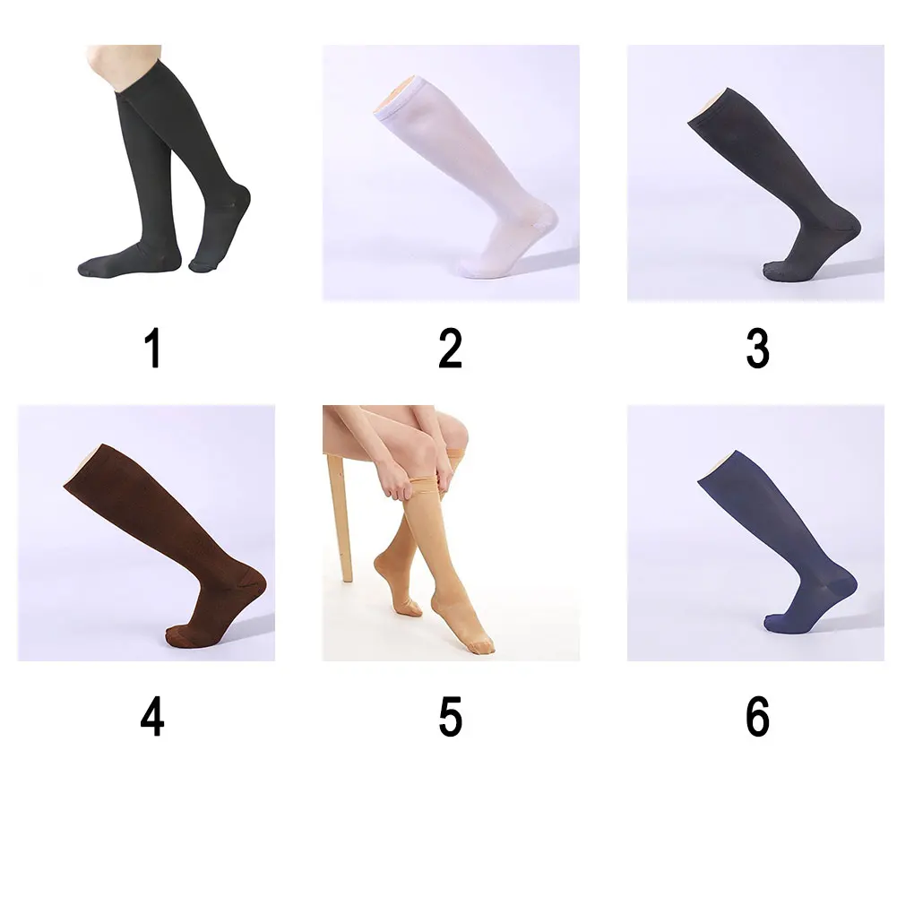 

Unisex Knee High Graduated Compression Socks Varicose veins nylon pressure Leg Relief Pain socks For women man