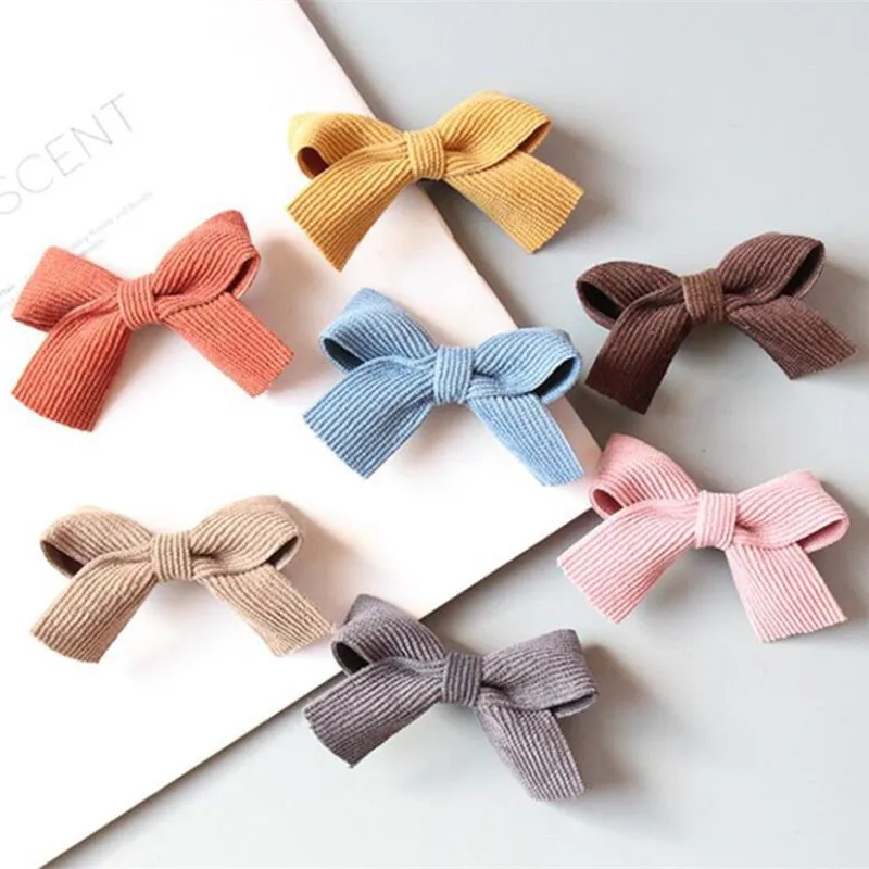 8 шт. бархатные заколки для волос с бантом девочек милые модные женские корейские