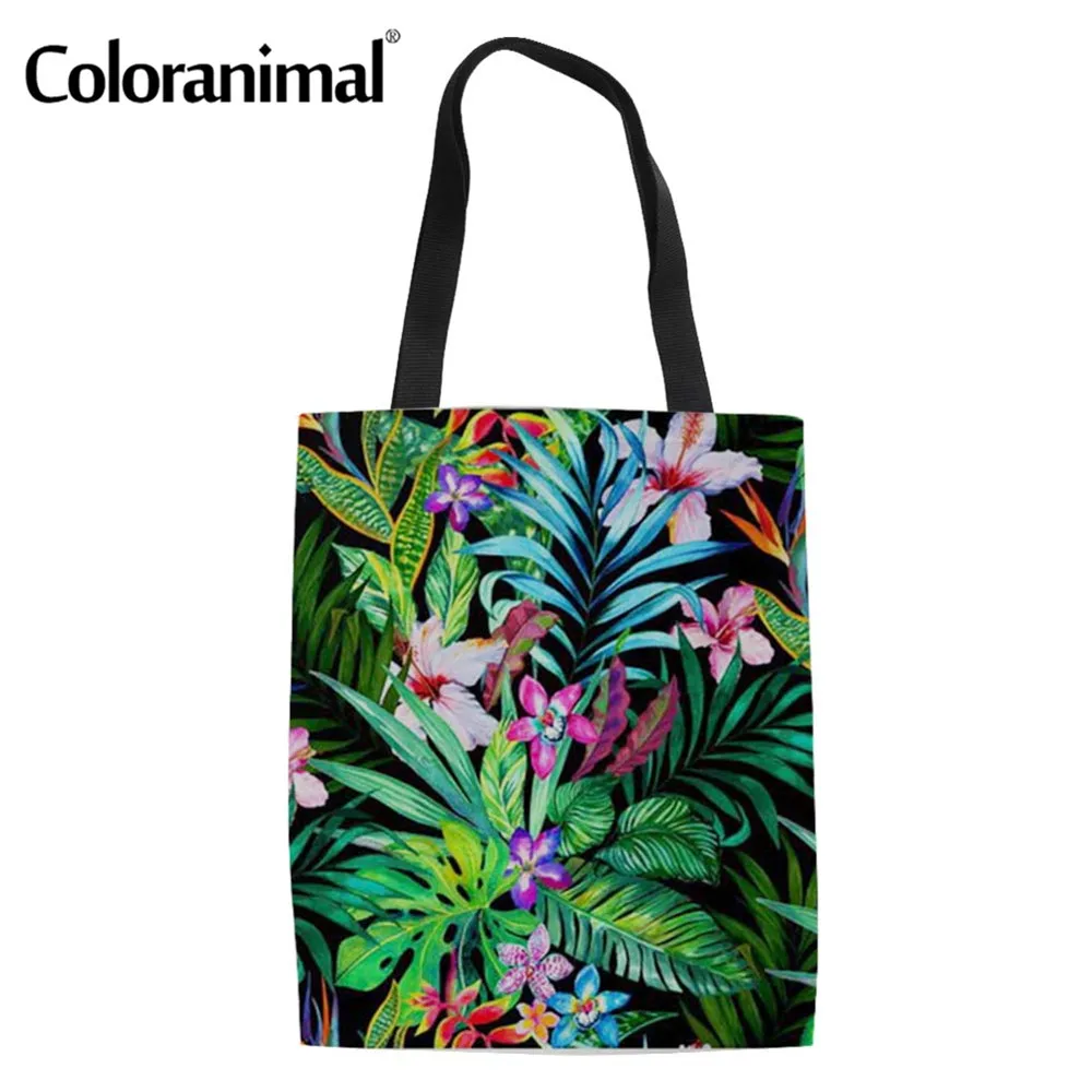 Женская Холщовая Сумка Coloranimal брендовая дизайнерская сумка для покупок с