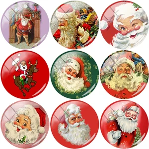 TAFREE 2019 новый и милый Санта-Клаус 121516182025 мм стеклянный кабошон купол с плоским основанием DIY Ювелирные изделия J208