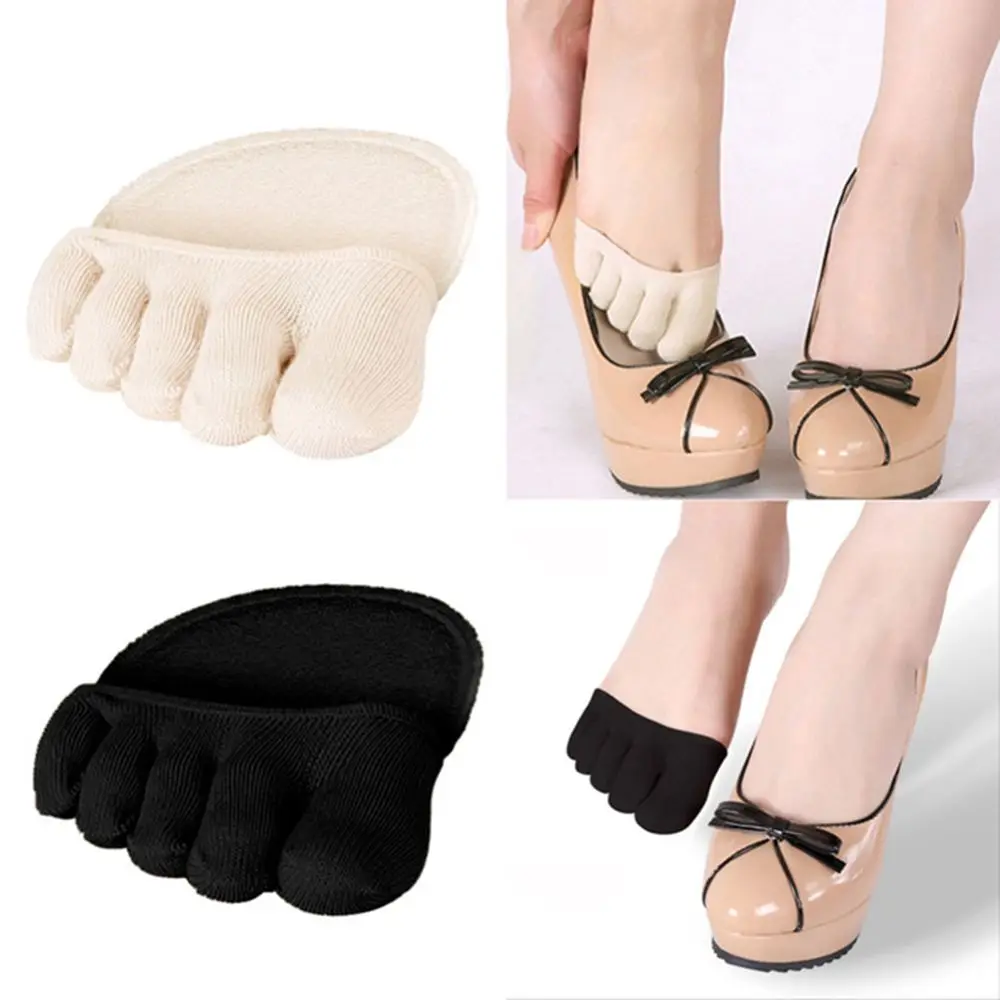 

1Pair Cotton Half Insoles Pads Foot Care Insoles Forefoot Pain Relief Massaging Gel Metatarsal Toe Support Pads Insoles Forefoot