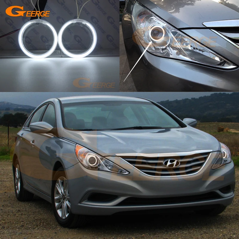 Для Hyundai Sonata i45 YF 2011 2012 2013 2014 отличные ультра яркие CCFL ангельские глазки Halo кольца