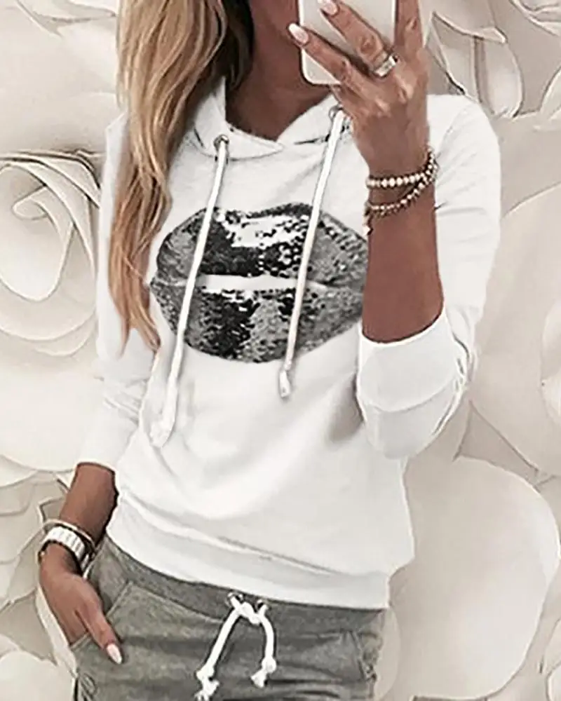 Женский спортивный костюм с блестками комплект из 2 предметов топ капюшоном и