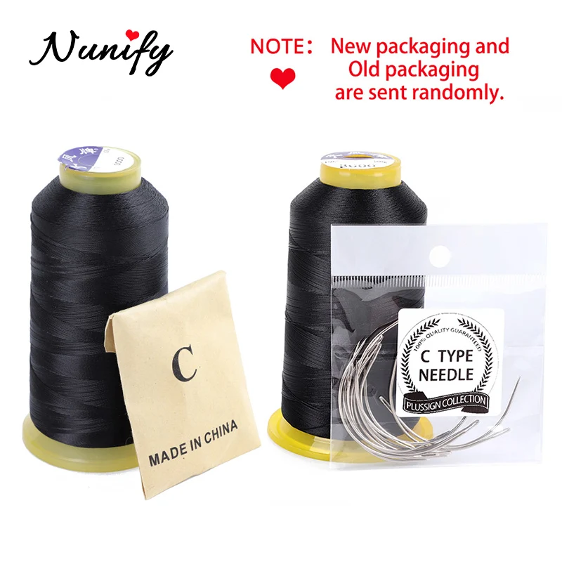 Nunify 12 шт C иглы парик шнур для шитья удержания парики удлинитель волос делая