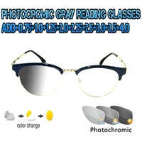 photochromic gray reading glasses round ultralight trend high quality fashion men women1 0 1 5 1 75 2 0 2 5 3 3 5 4