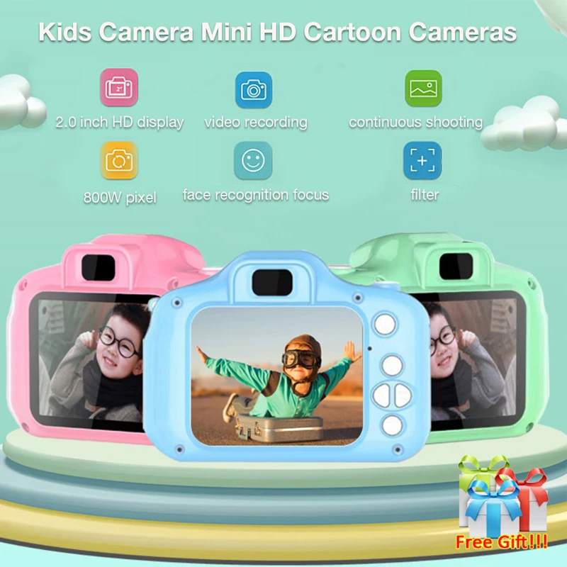 

Mini Camera For Children Kids Educational Toys Children Baby Lovely Gifts Birthday Digital Camera 1080P Projection Video Camera