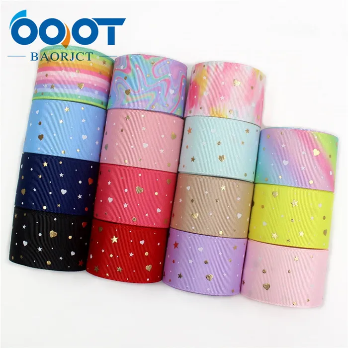 15 each one yards OOOT BAORJCT I-19916-2172, 38 мм, 5 ярдов Новые Флуоресцентные красочные печатные корсажные ленты, DIY головной убор ручной работы подарочная упаковка - Цвет: 15 each one yards