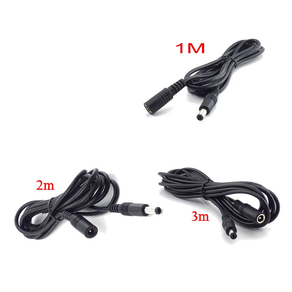 

10 шт./лот удлинитель кабеля питания DC 12 В адаптер шнура штекер «Мама-папа» 5,5*2,1 мм для домашней безопасности полосы света шнуры питания