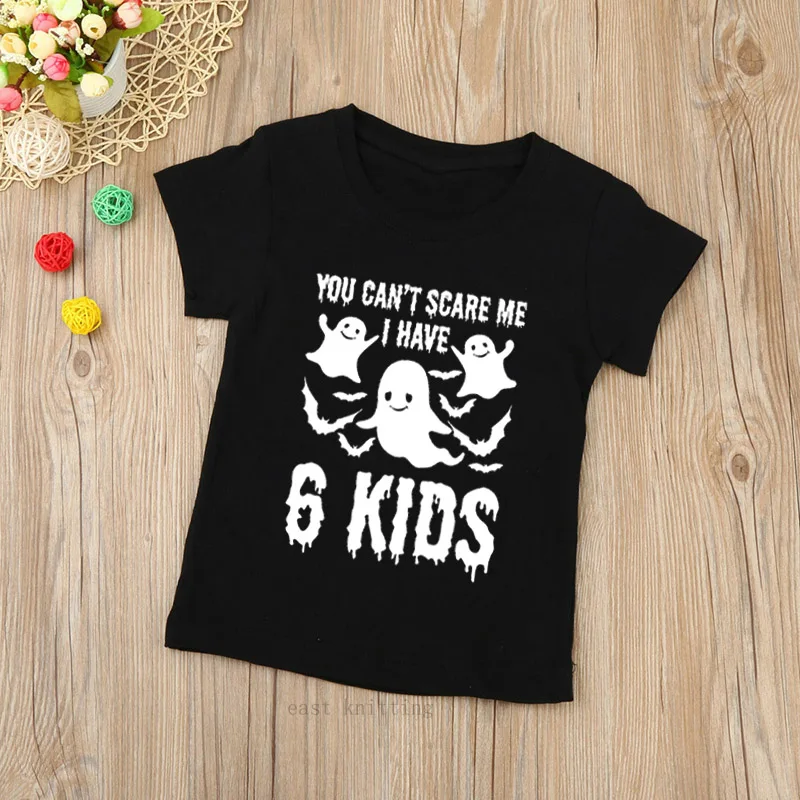 Детская футболка с забавным принтом на Хэллоуин Повседневная для малышей Harajuku