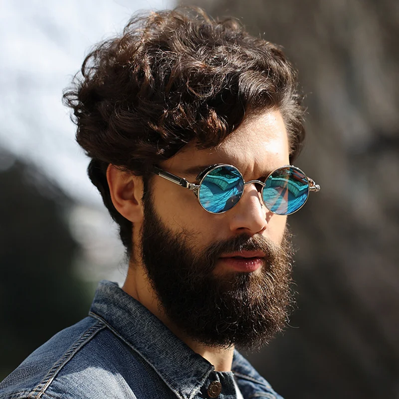 

Classic Gothic Steampunk Sunglasses Women Brand Designer Vintage Round Metal Frame Sun Glasses Female Male High Quality UV400