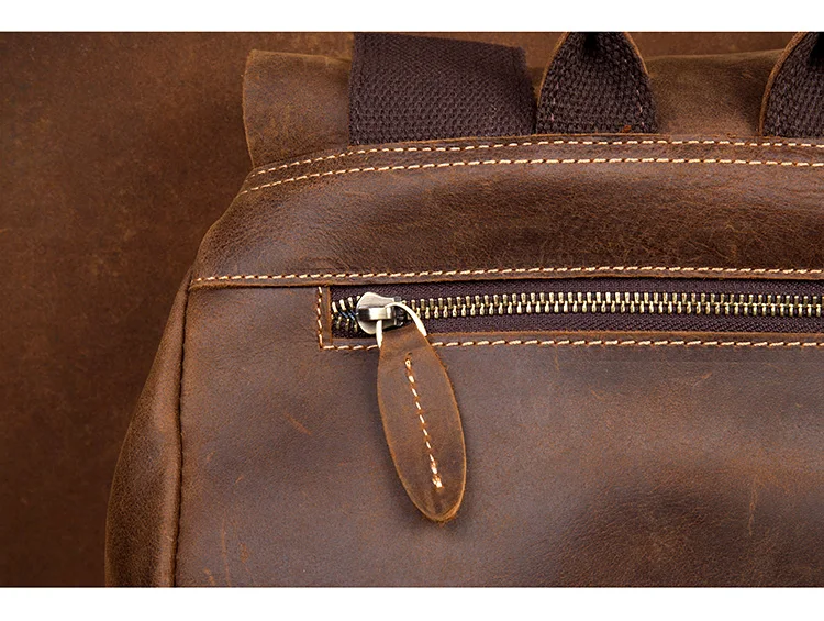 Школьный рюкзак Crazy Horse кожаный рюкзак для 15 дюймов ноутбука винтажные мужские или женские дорожные сумки качественные мужские Mochilas