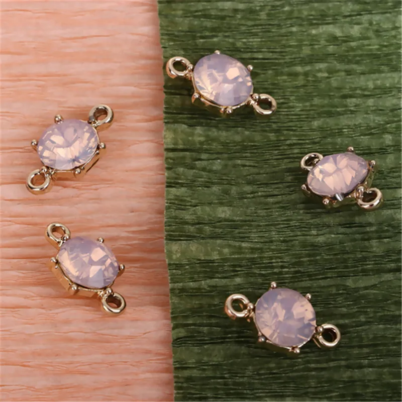DoreenBeads Модный цинковый сплав AB Радужный цвет Aurora Borealis Разъемы Золотой граненый