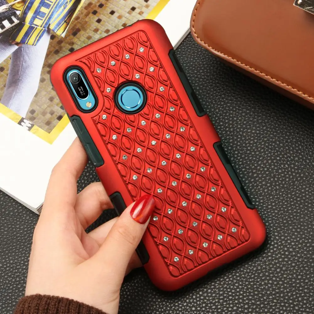 Чехол для телефона с блестками девушек чехол Huawei Y6 2019 блестящие женские чехлы Huwei