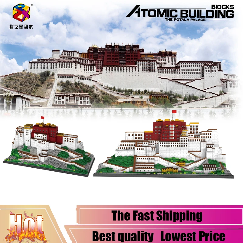 

PZX 10000 шт. + Potala дворец строительные блоки Китай Тибет известная архитектура микро кирпич 9922 Алмазный Блок игрушки для детей