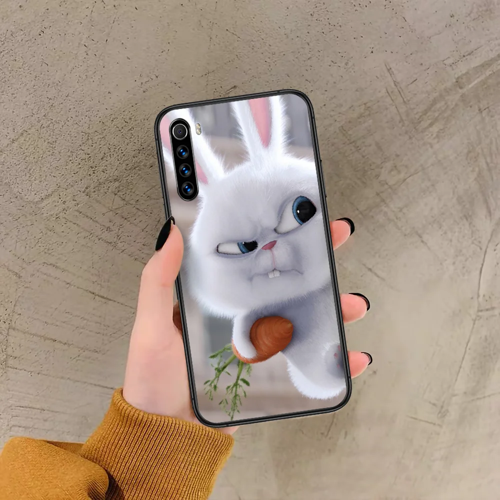 

Pet Secret Rabbit Bunny Phone Case For Xiaomi Redmi Note 7 8 8T 9 9S 4X 7 7A 9A K30 Pro Ultra black Prime 3D Back Luxury Bumper
