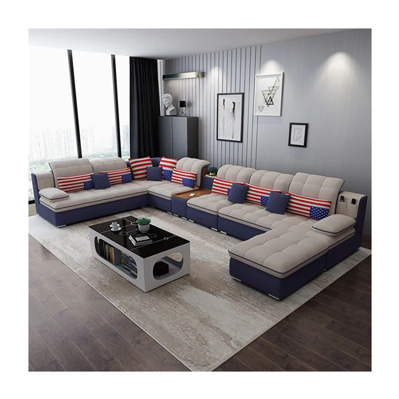 Американский Классический дизайн семейная комната ткань диван |