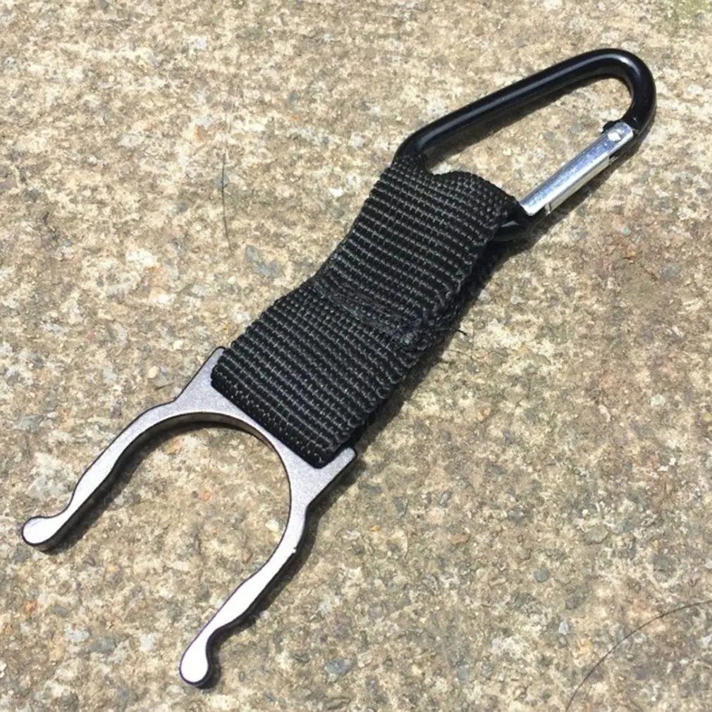 

Excellent Water Bottle Buckle Aluminum Alloy Travel Outdoor Backpack Buckle Mineral Water Bottle Buckle D Buckle